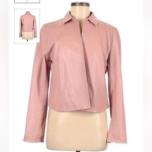 Banana Republic Blush Pink Leather Jacket